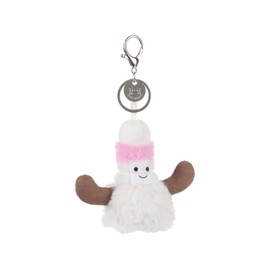 Apricot Lamb Badminton Soft Cuddly Keychain, Plush Toys Stuffed Keychain for Kids Backpack, Purse, 3.5 Inches