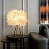 Fenteer Decorative Feather Lampshade Lighting Accessories Pendant Lampshade for Table