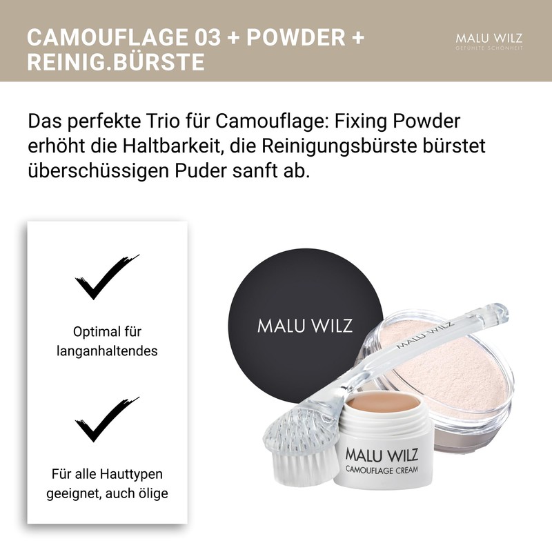 Malu Wilz Make-up Set with Fixing Powder 15 g, Cleaning