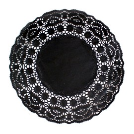 Garcia de Pou 250 Unit Round Doilies 21.5cm Paper Black 21.5 x 30 x 30cm