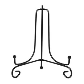 Caballete de hierro de soporte, soporte de exhibición negro para exhibiciones, marcos de fotos artísticos, decoración multifunción para el hogar (#2)