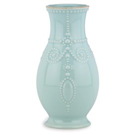 Lenox French Perle Ice Blue 8" Fluted Vase - 869509
