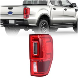 HECASA LED Tail Lights Assembly Compatible with 2019-2023 Ford Ranger w/Blind Spot (Module NOT Included) Tail Brake Running Signal Lamps DRL Right Passenger Side Red Lens Replacement for KB3Z-13404-G