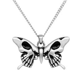 Controse skull wings butterfly necklace stainless steel 17"-19" by Controse