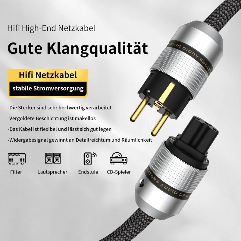 Tertullus HiFi High End Power Cable C15 Power Cable HiFi