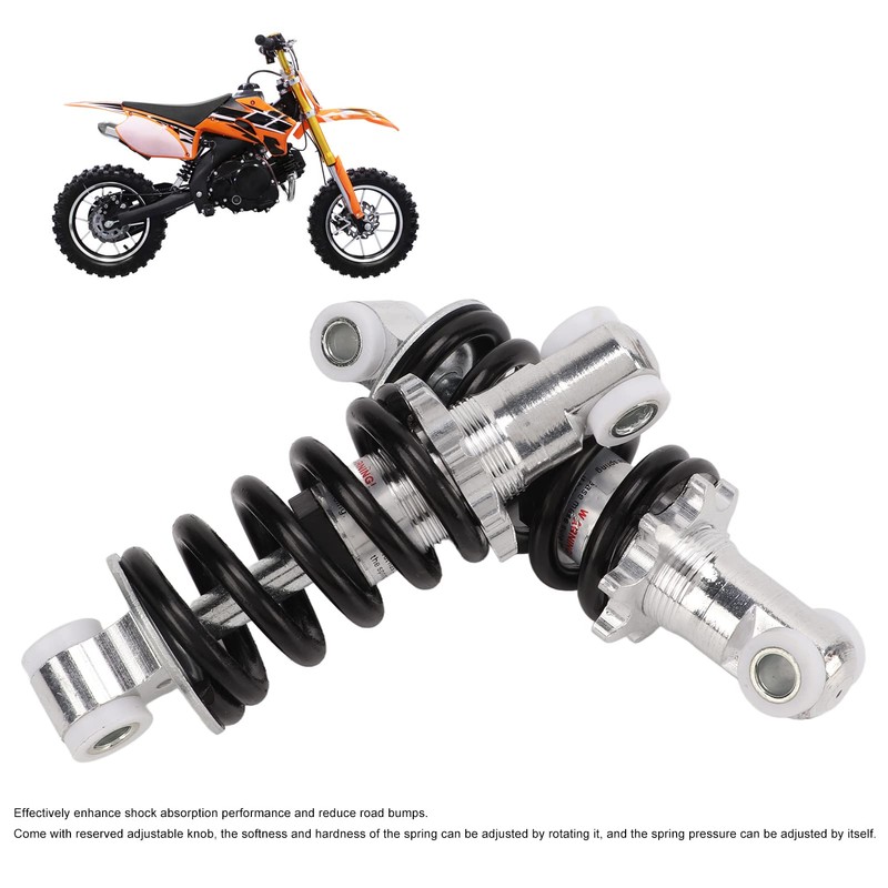 1 Pair Motorcycle Shock Absorbers 125mm/4.9" Scooter Shock Absorber Adjustable