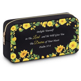 Christian Gifts for Women Cosmetic Bag Religious Prayers Gifts Bible Verse Makeup Bag Gifts for Women Inspirational Friendship Gifts for Women Friends Spiritual Catholic Gifts Baptism Gifts