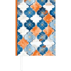 Buchkalender Style Oriental 2026 - Büro-Kalender A5 - Cheftimer - 1 Tag 1 Seite - 352 Seiten - Muster - Alpha Edition