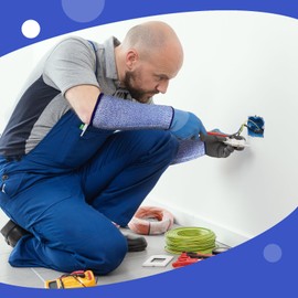 Sintege 3 Pairs Arm Protectors for Thin Skin and Bruising Cut Resistant Forearm Sleeve Level 5 Arm Burn Protection Sleeve(9.8 Inch,Black, Blue, Grey)