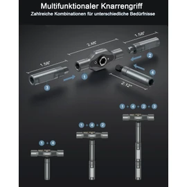 Ankilo Ratchet Screwdriver with 24 Pieces Magnetic Bit, Manual DIY Magnetic Multi Bit Set with Removable Ratchet Handle, Portable Repair Tool Set for Cars, Desktop Computers