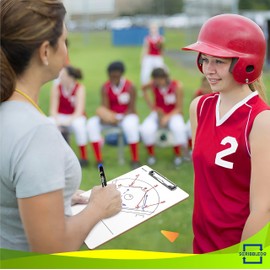 Scribbledo Baseball Dry Erase Board for Coaches 15x9 Inch Double Sided Baseball Lineup Board Whiteboard Coaching Accessories Equipment Softball Accessories The Baseball Score Keeping Book