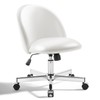 Morkprism Vanity Chair with Back,Armless Desk Chair Cute Small Office