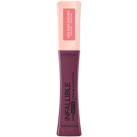L’Oréal Paris Makeup Infallible Pro Matte Les Macarons Scented Matte Liquid Lipstick, Highly Pigmented, Longwear, Waterproof and Smudge Proof, Blackcurrant Crush, 0.21 fl; oz.