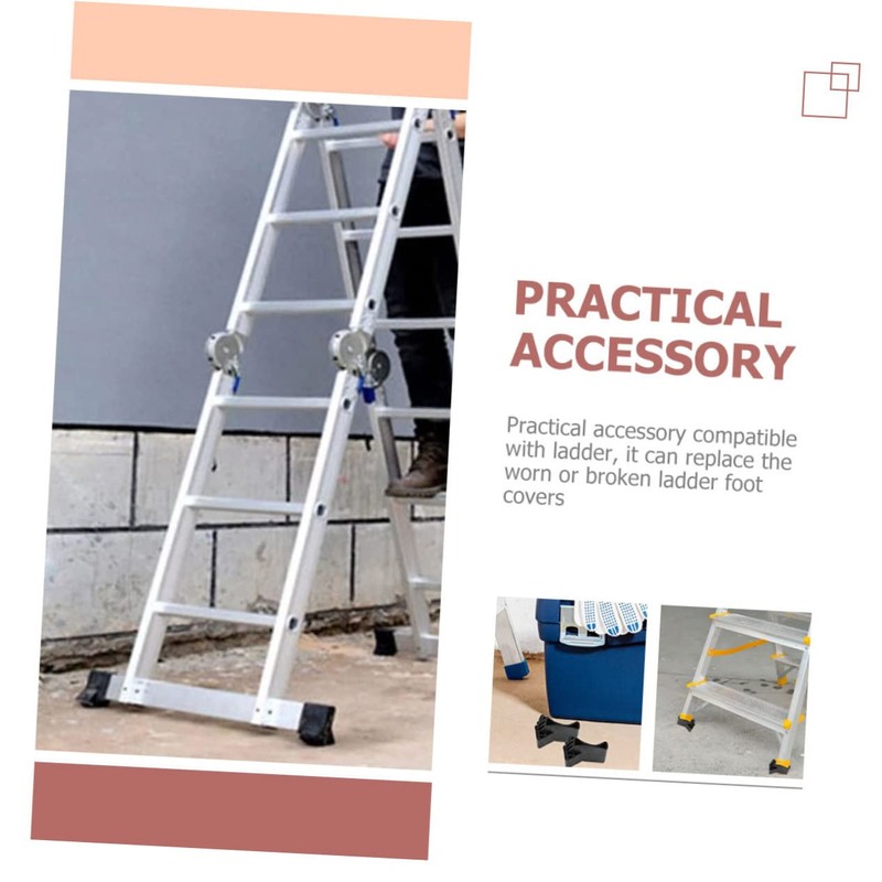 TEHAUX 2Pcs Ladder Foot Covers Non Slip Tips for Stability