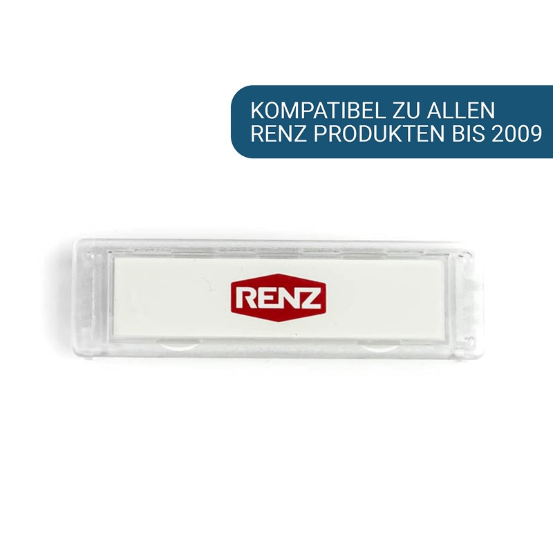 Renz Name Plate 92 Crystal Clear 75 x 22 mm