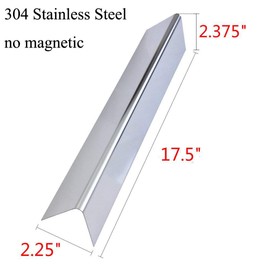 GasSaf 17.5inch Flavorizer Bar Replacement for Weber 7620, Genesis 300, E310, S310, E330, EP-330 Series Grill, 5-Pcs Stainless Steel Flavor Bar (L17.5 x W2.25 x H2.375)