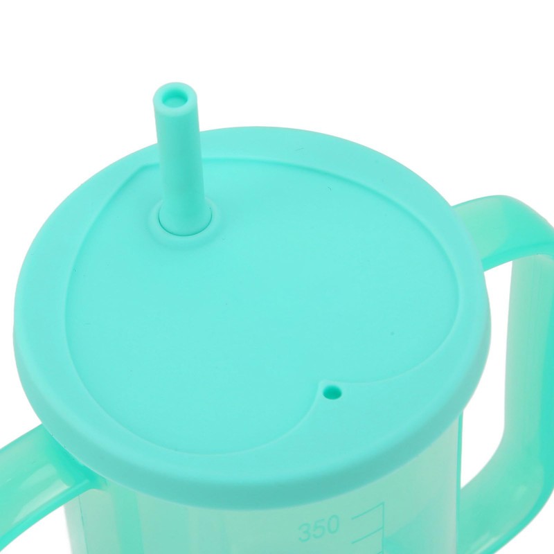 Adult Drinking Cup, Straw Cup with 2 Handles, Leakproof Plastic