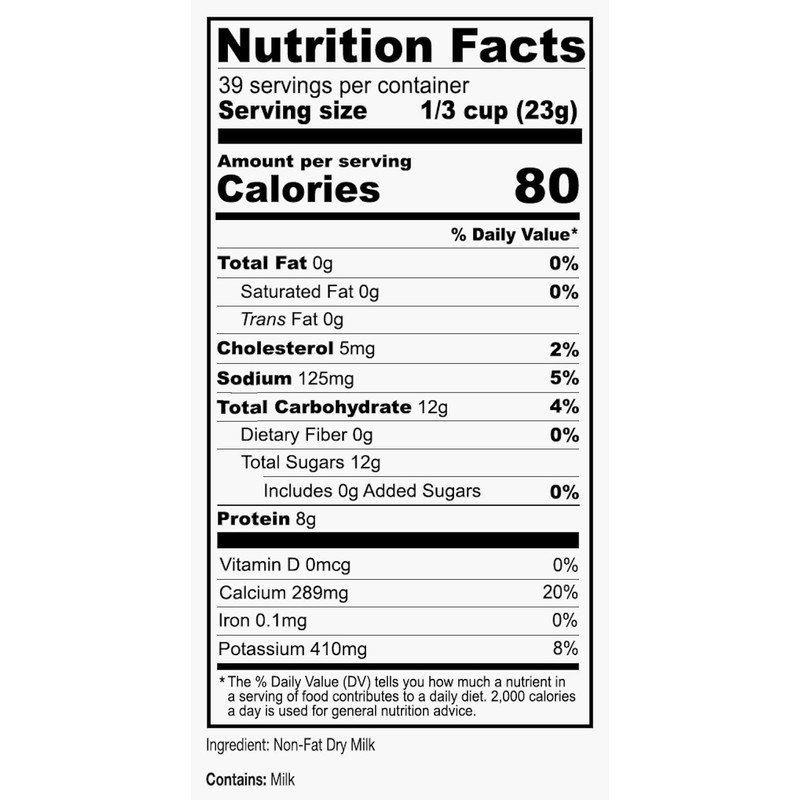Anthony's Non Fat Milk Powder, 2 lb, Instant, Gluten Free