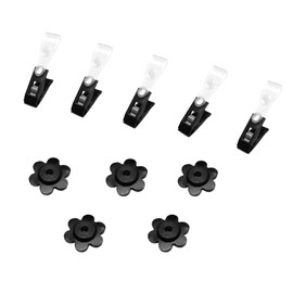 YOWANYES Garden Flag Rubber Stopper & Windproof Clip, Durable Flag Holders for Small Poles, Secure & Anti-Wind Design, for Garden Flag Stands, Pack of 10