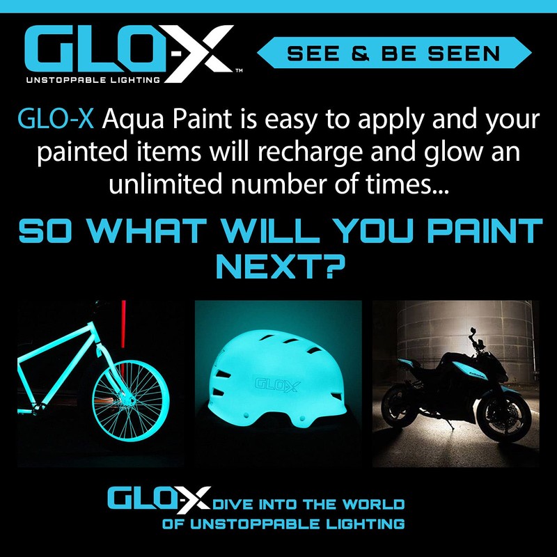Glow 1 Litre Aqua Paint - GLO-X