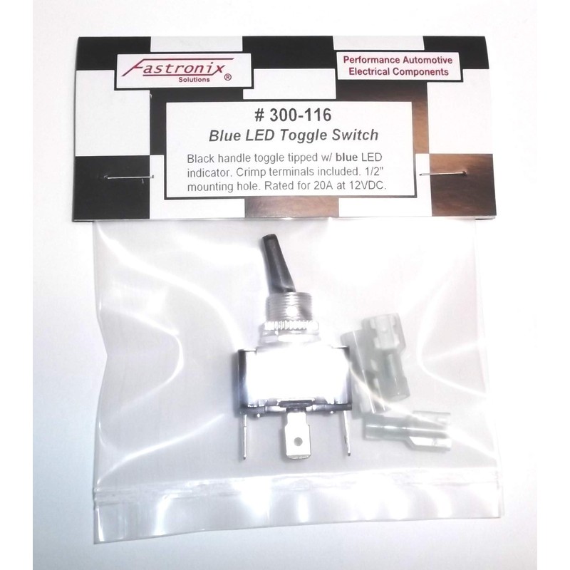Fastronix 20 Amp Blue LED Toggle Switch Kit ON-Off SPST