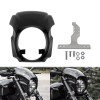 YHMTIVTU Gloss Black Front Headlight Fairing Cowl Cover For Harley