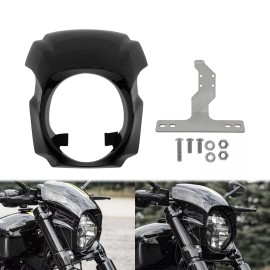 YHMTIVTU Gloss Black Front Headlight Fairing Cowl Cover For Harley Breakout FXBR 18-2023