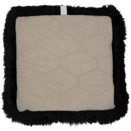 Harrys-Collection Seat Cushion Made from the Best Lambskin, High Wool, Colours: Black
