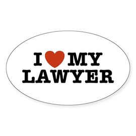 CafePress I Love My Lawyer Oval Sticker Oval Car Bumper Sticker