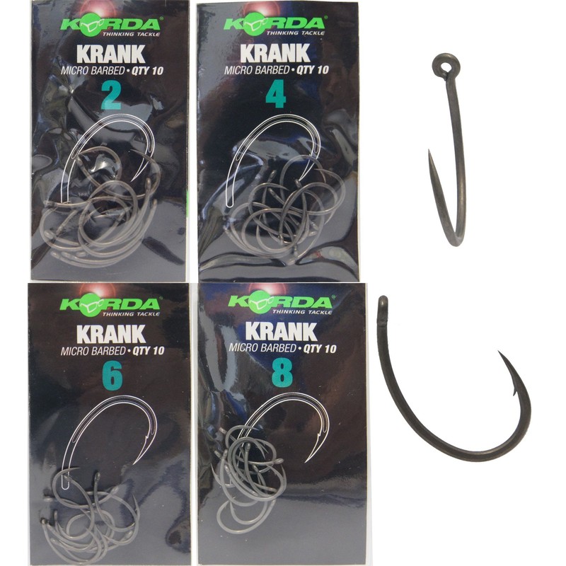 Korda Krank Size 4 Carp Fishing Hooks | Barbed |