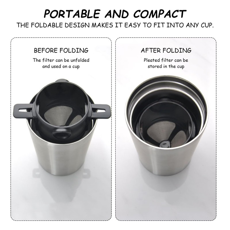 2 Pieces Coffee Filter Cup, Coffee Filter, Filter Cup Holder,