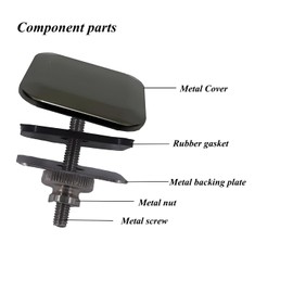 Stainless Steel Kitchen Sink Hole Cover 1.77 Inch/4.5CM Faucet Hole Cover Kitchen Sink Tap Hole Plate Stopper Cover Blanking Metal Plug, Gray