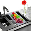 Fousenuk Extendable Strainer Basket Over the Sink Grey, Strainer for