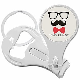 Stay Classy Nail Clippers Plus Bottle Opener Keychain