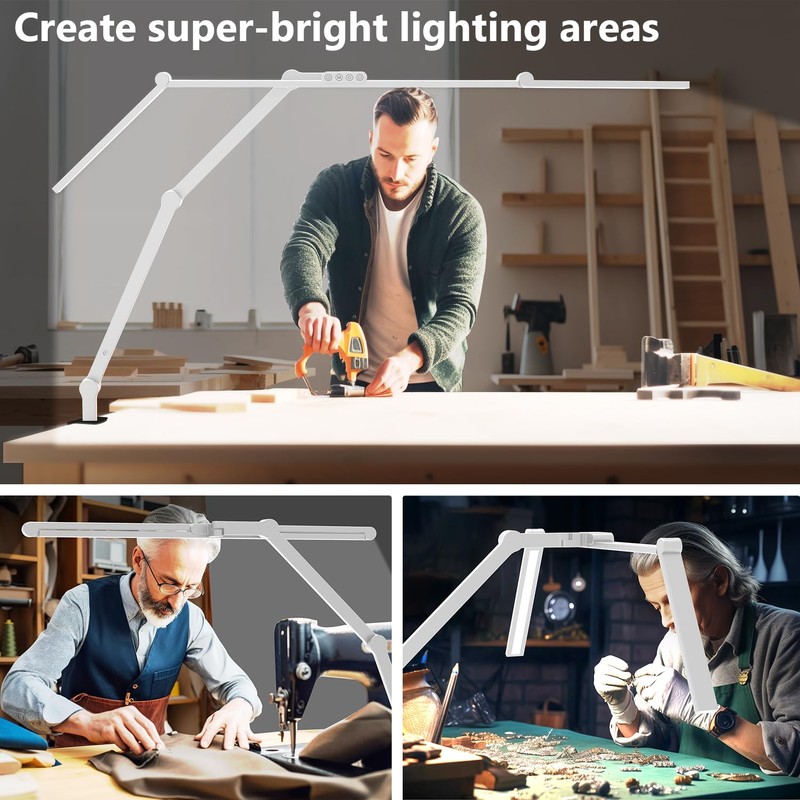 EPABINA 36W Ultra Bright Architect Desk Lamp with Clamp, Tall