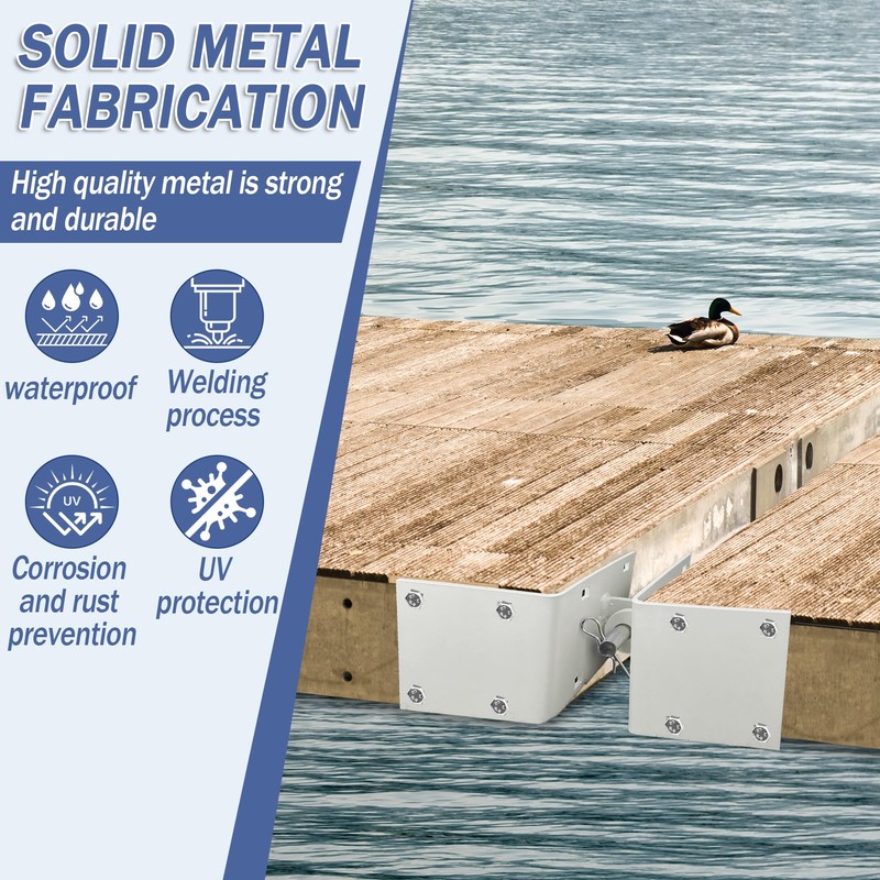 1Pair Male and Female Dock Corner Connector Hinge kits Stationary