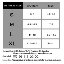 CS CELERSPORT Ankle Athletic Running Socks Low Cut Sport Tab Sock for Men and Women (6 Pairs), Large, White+Grey+Black