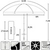 AMMSUN 6.5ft Twice Folded Portable beach umbrella with Sand Anchor