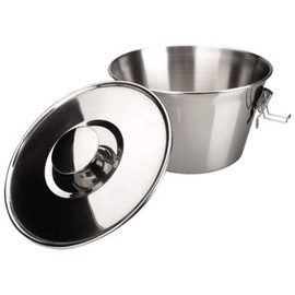 Menax - Water Bath Mould - Pudding Mould with Lid - Moulds for Pudding - Pudding Moulds for Falling - Creme Brulee Bowls, Souffle Moulds - Stainless Steel - 18 cm