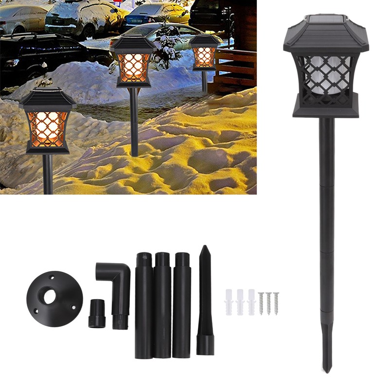 Solar Flame LED Lights Simulation Flickering Flame Grid Shape for
