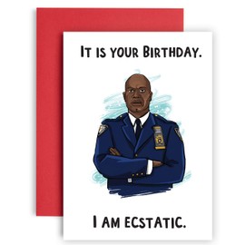 It’s Your Birthday I’m Ecstatic - Funny Birthday Card Raymond Holt – Brooklyn Nine Nine Card - happy birthday card for her - best friend birthday card - funny birthday card for her – A5