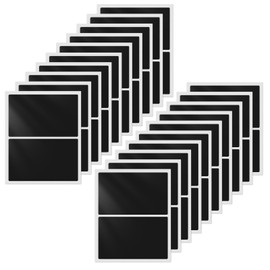 YIKIADA Black Rectangular Sticky Sticker 3 × 2 Inch Colour Coded Write on Labels for Office School Home 40 Pieces Per Pack