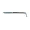 QWORK Screw Hooks Straight with Slotted Hook Screw Galvanised L-shaped