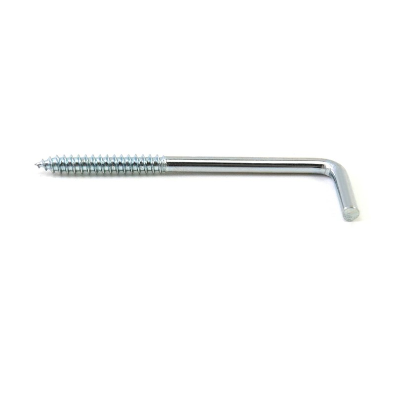 QWORK Screw Hooks Straight with Slotted Hook Screw Galvanised L-shaped