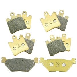 S SYUU Motorcycle Front Rear Brake Pads Compatible with Yamaha FJR1300 FJR 1300 2006-2018 XV1900 XV 1900 A Midnight Star 2011-2016 FA423F FA319R