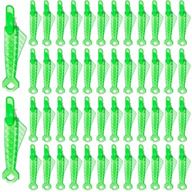 PAGOW 100pcs Sewing Needle Inserter, Fish Type Sewing Machine Automatic Needle Threader, Quick Sewing Threader Needle DIY Tool for Small Eyes, Embroidery Floss, Sewing Plastic Wire Loop(1 1/4 inch)