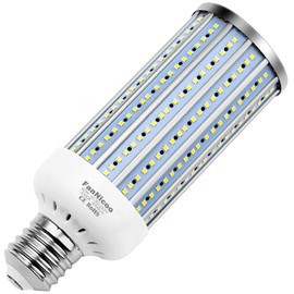 FanNicoo LED Corn Light Bulb 500W Equivalent 60W 6000Lumen 6500k E39 Mogul Base LED Corn Bulb Large Area Cool Daylight White Corn Lamp for Indoor Outdoor Garage Warehouse Factory Workshop
