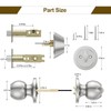 HOSOM 3 Pack Entry Door Knob and Single Cylinder Deadbolt