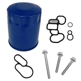 Oil Filter & Oil Pump Gasket & Solenoid Valve Gasket Fit for Honda Accord Odyssey Pilot Ridgeline CL MDX RL TL TSX ZDX, Replace 15400-PR3-004 15400PR3004, With Bolts