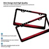 CTVSLFU License Plate Frame with 2 Holes - 002 Black
